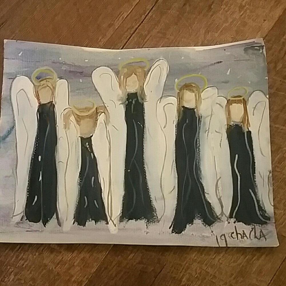 Hand painted 9x12